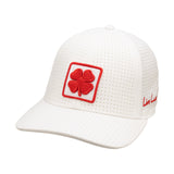 White perforated hat from Black Clover featuring New Mexico Lobos logo