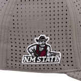 Grey perforated hat from Black Clover featuring New Mexico State Aggies Logo