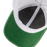 Grey and green two tone vintage style hat from Black Clover featuring North Dakota Fighting Hawks logo