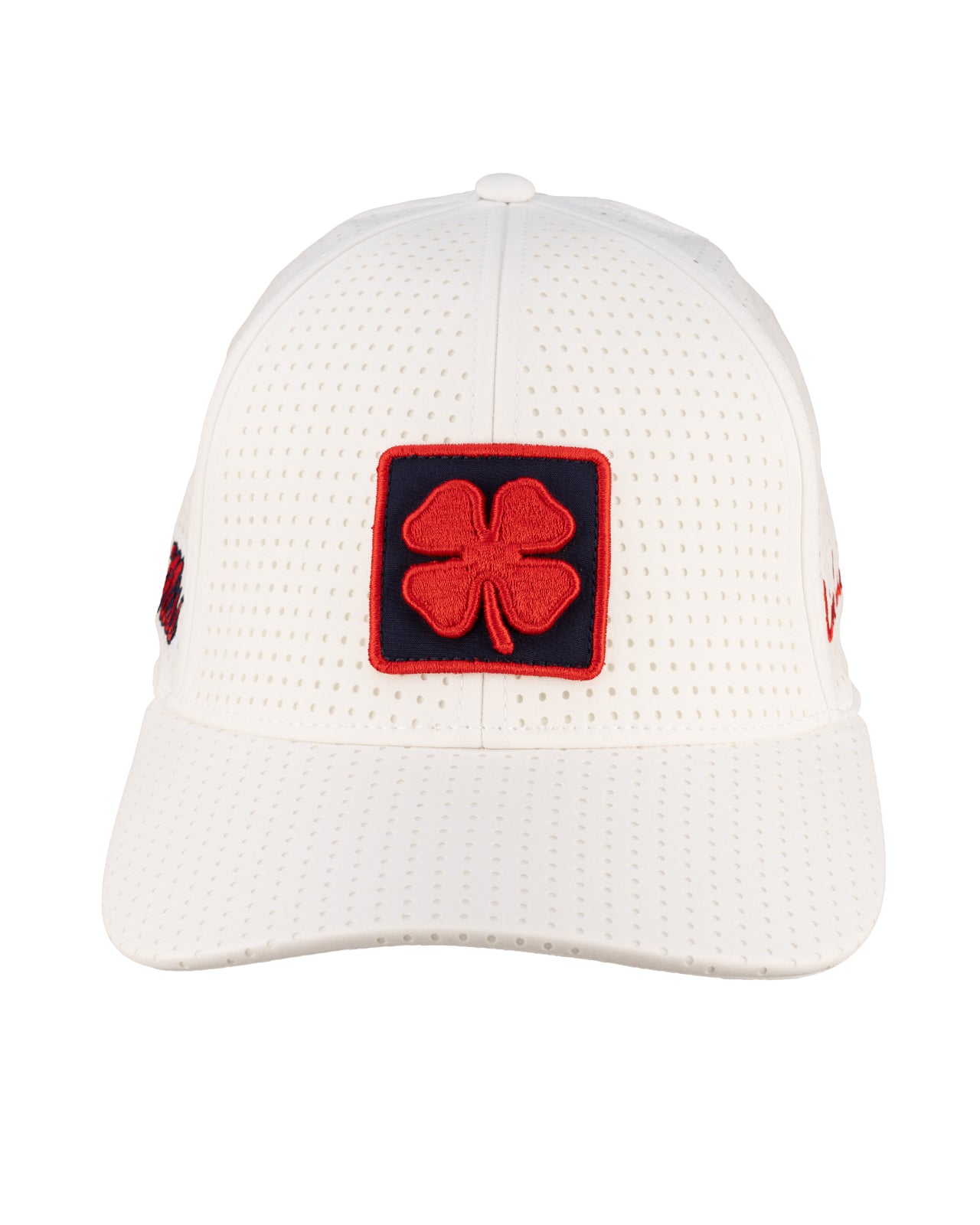 White perforated hat from Black Clover featuring Ole Miss logo