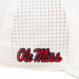 White perforated hat from Black Clover featuring Ole Miss logo