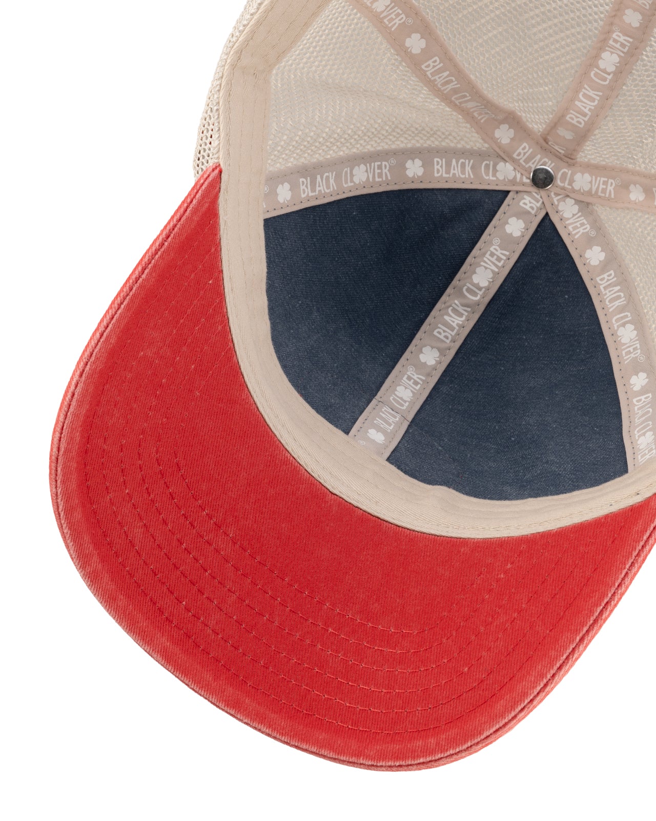 Blue and red two tone vintage style hat from Black Clover featuring Ole Miss logo