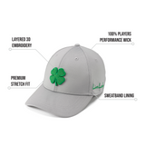 Premium Clover 134 Grey Fitted Performance Hat