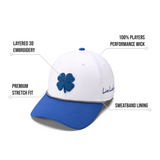 Premium Clover 166 White Fitted Performance Hat