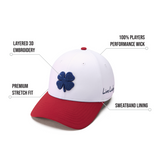 Premium Clover 167 Red White and Blue Fitted Performance Hat