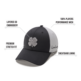 Premium Clover 180 Black Fitted Performance Hat