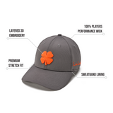 Premium Clover 186 Charcoal Fitted Performance Hat