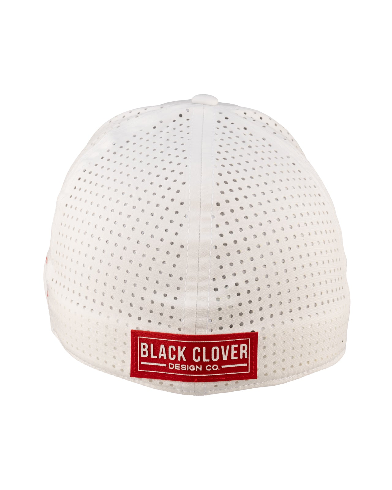 White perforated hat from Black Clover featuring Rutgers Scarlet Knights Logo