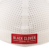 White perforated hat from Black Clover featuring Rutgers Scarlet Knights Logo