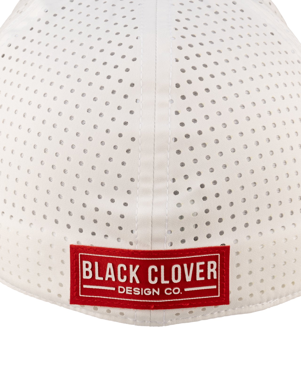 White perforated hat from Black Clover featuring Rutgers Scarlet Knights Logo