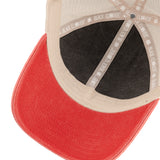 Red and black two tone vintage style hat from Black Clover featuring Rutgers Scarlet Knights Logo