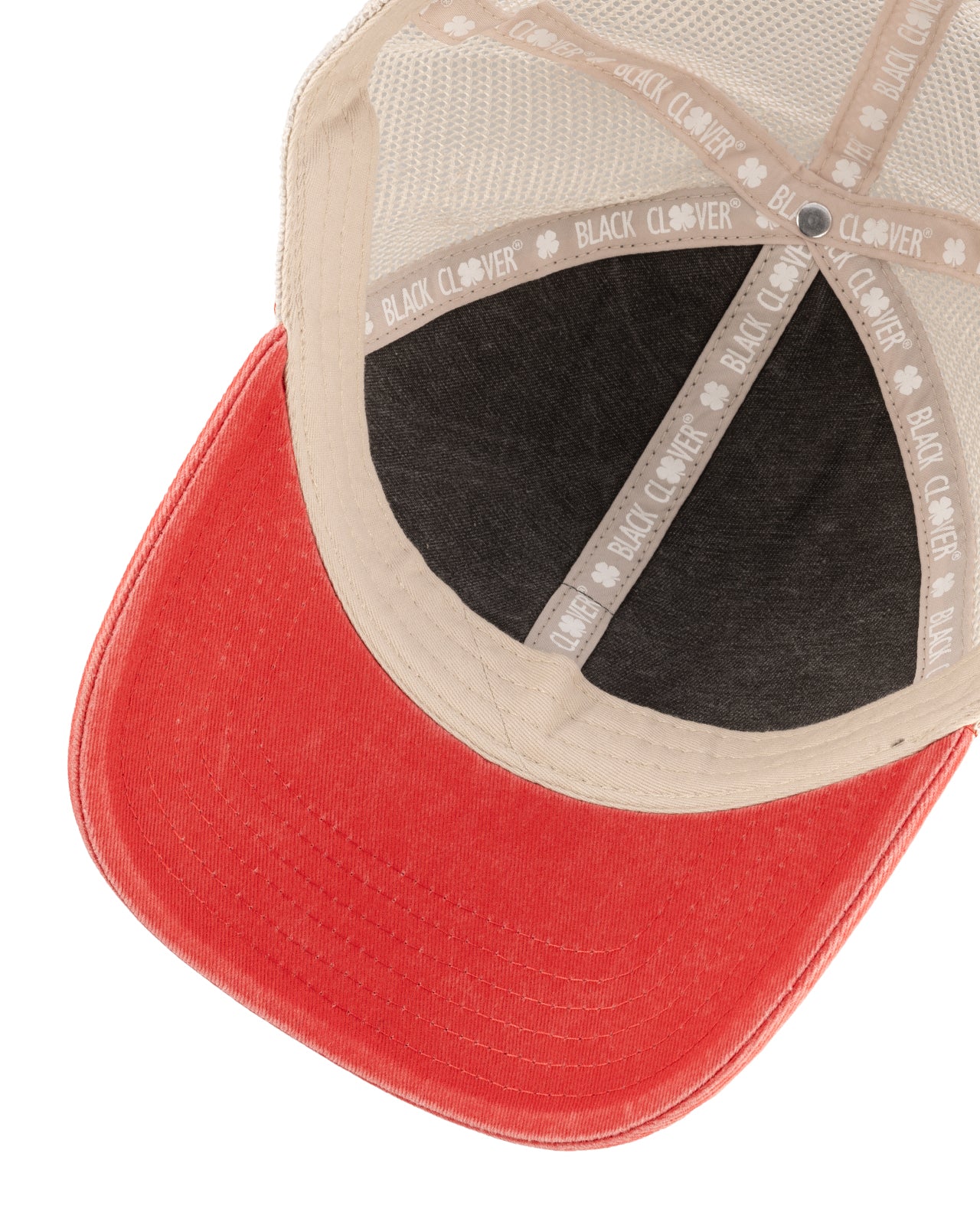 Red and black two tone vintage style hat from Black Clover featuring Rutgers Scarlet Knights Logo