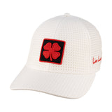 White perforated hat from Black Clover featuring South Dakota Coyotes logo