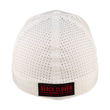 White perforated hat from Black Clover featuring South Dakota Coyotes logo