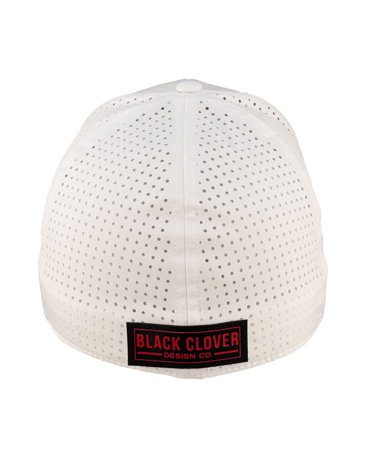 White perforated hat from Black Clover featuring South Dakota Coyotes logo