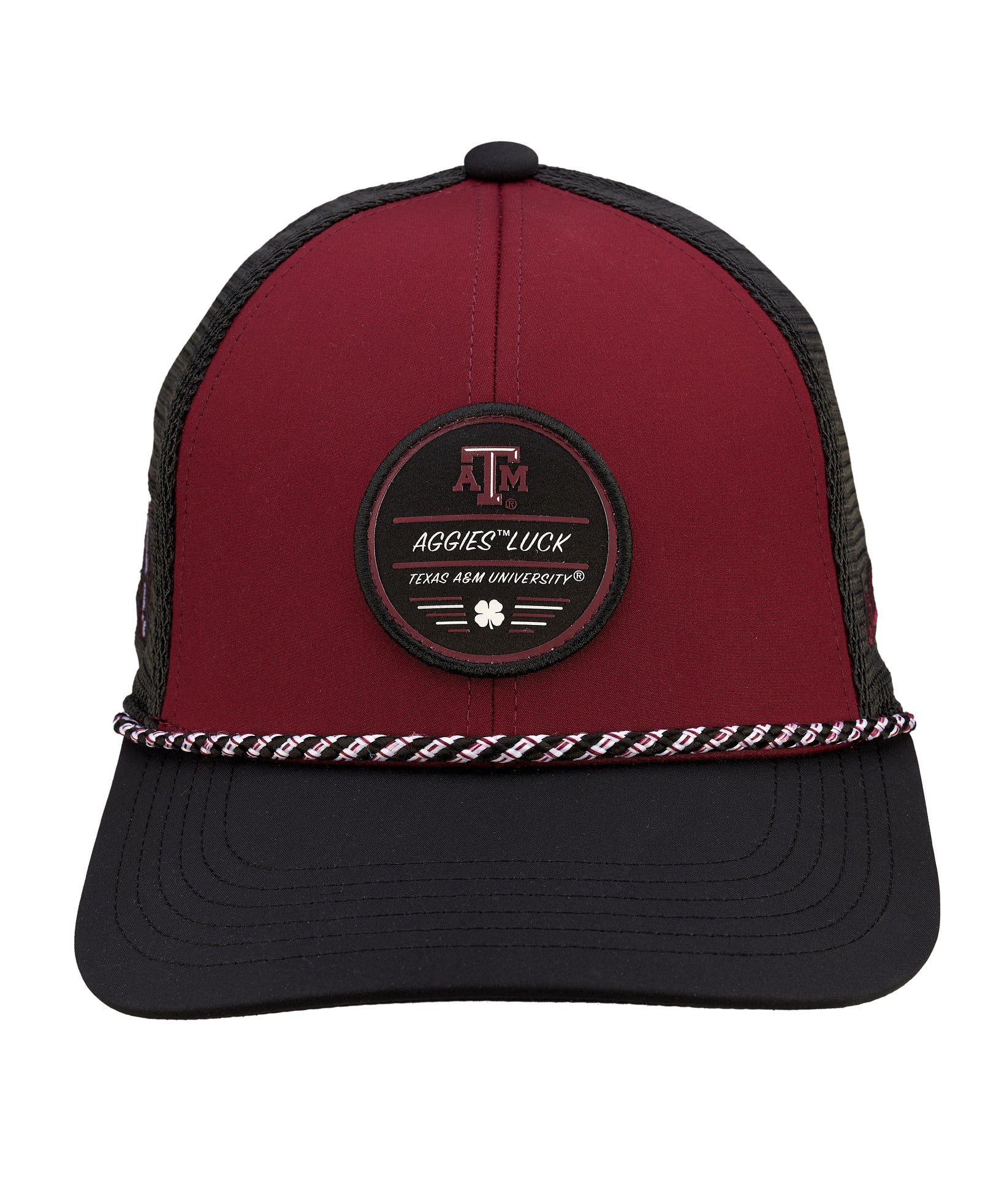 Red and Black two tone rope hat from Black Clover featuring Texas A&M Aggies logo