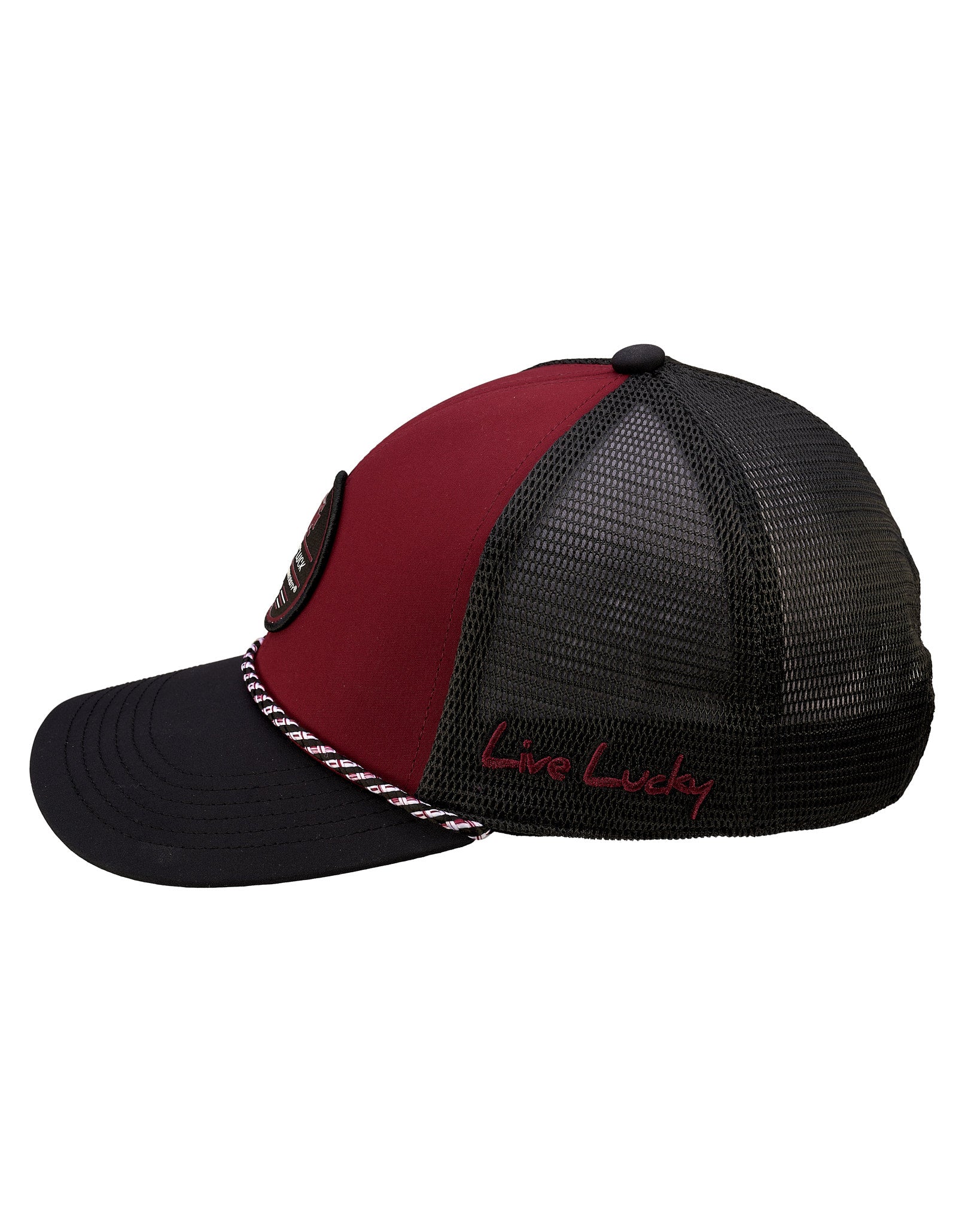 Red and Black two tone rope hat from Black Clover featuring Texas A&M Aggies logo