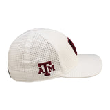 White perforated hat from Black Clover featuring Texas A&M Aggies logo