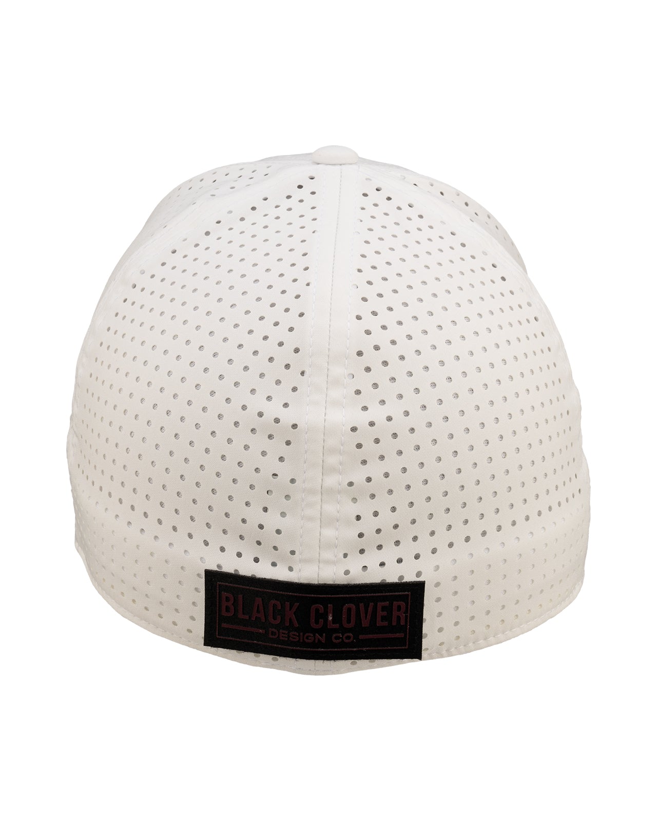 White perforated hat from Black Clover featuring Texas A&M Aggies logo