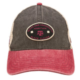 Red, grey, and white two tone vintage style hat from Black Clover featuring Texas A&M Aggies logo