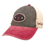 Red, grey, and white two tone vintage style hat from Black Clover featuring Texas A&M Aggies logo