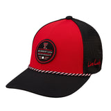 Red and Black two tone rope hat from Black Clover featuring Texas Tech Red Raiders logo