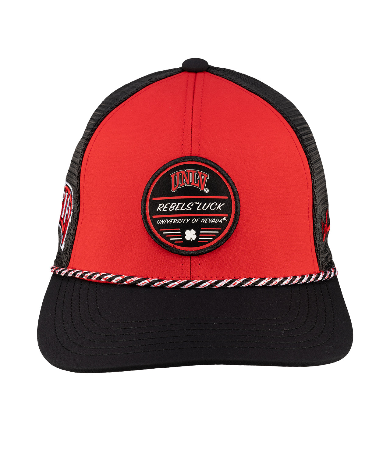 Black and red two tone rope hat from Black Clover featuring UNLV Rebels logo