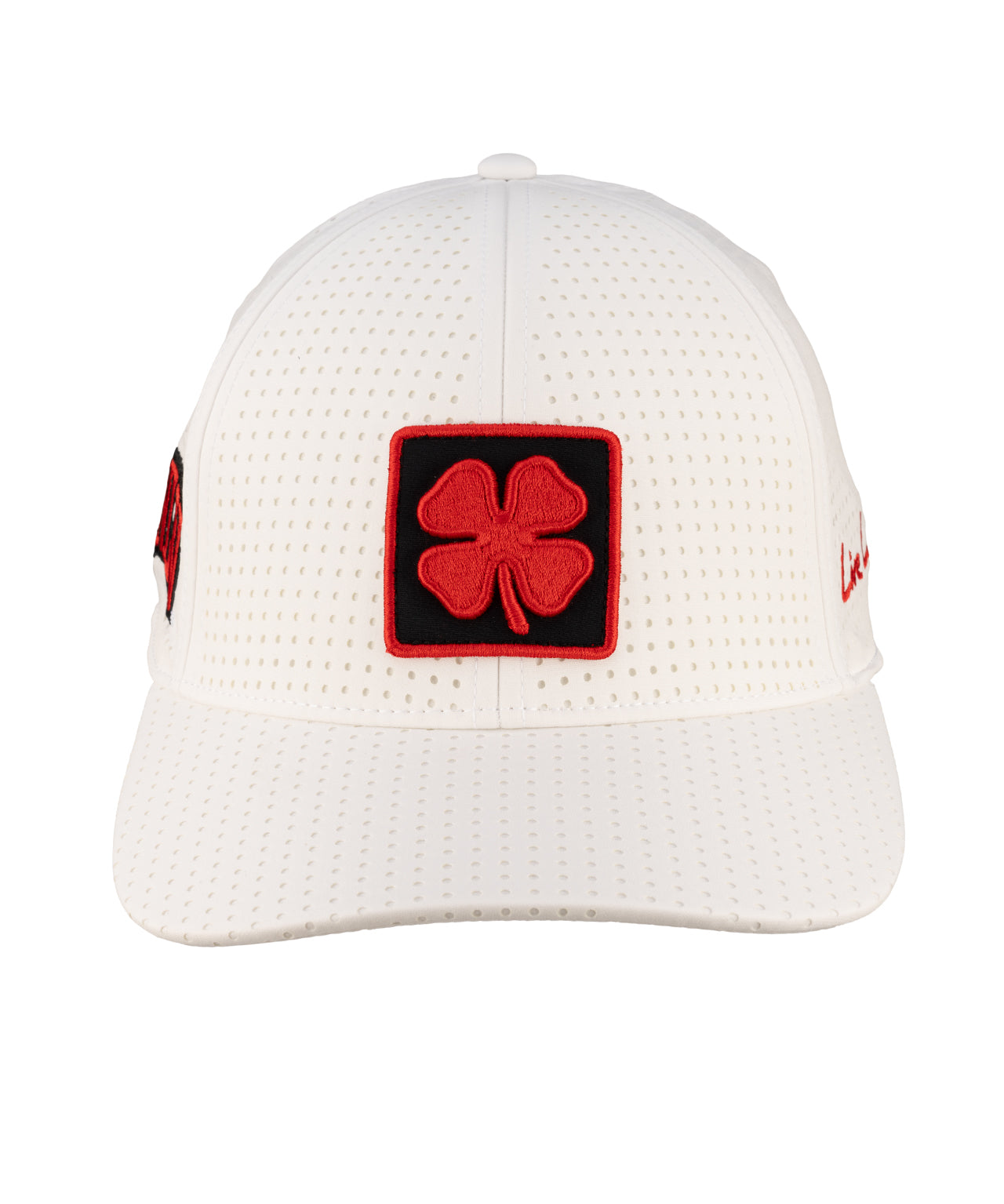 White perforated hat from Black Clover featuring UNLV Logo