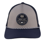 Grey and blue two tone rope hat from Black Clover featuring USU Aggies logo