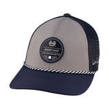 Grey and blue two tone rope hat from Black Clover featuring USU Aggies logo