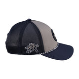 Grey and blue two tone rope hat from Black Clover featuring USU Aggies logo