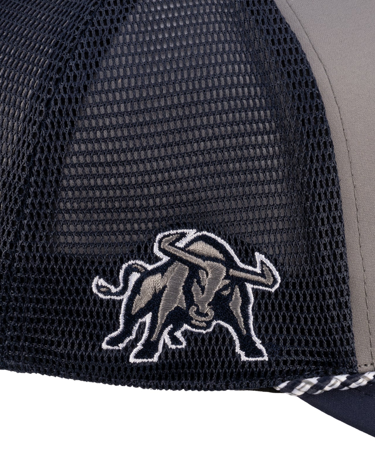 Grey and blue two tone rope hat from Black Clover featuring USU Aggies logo