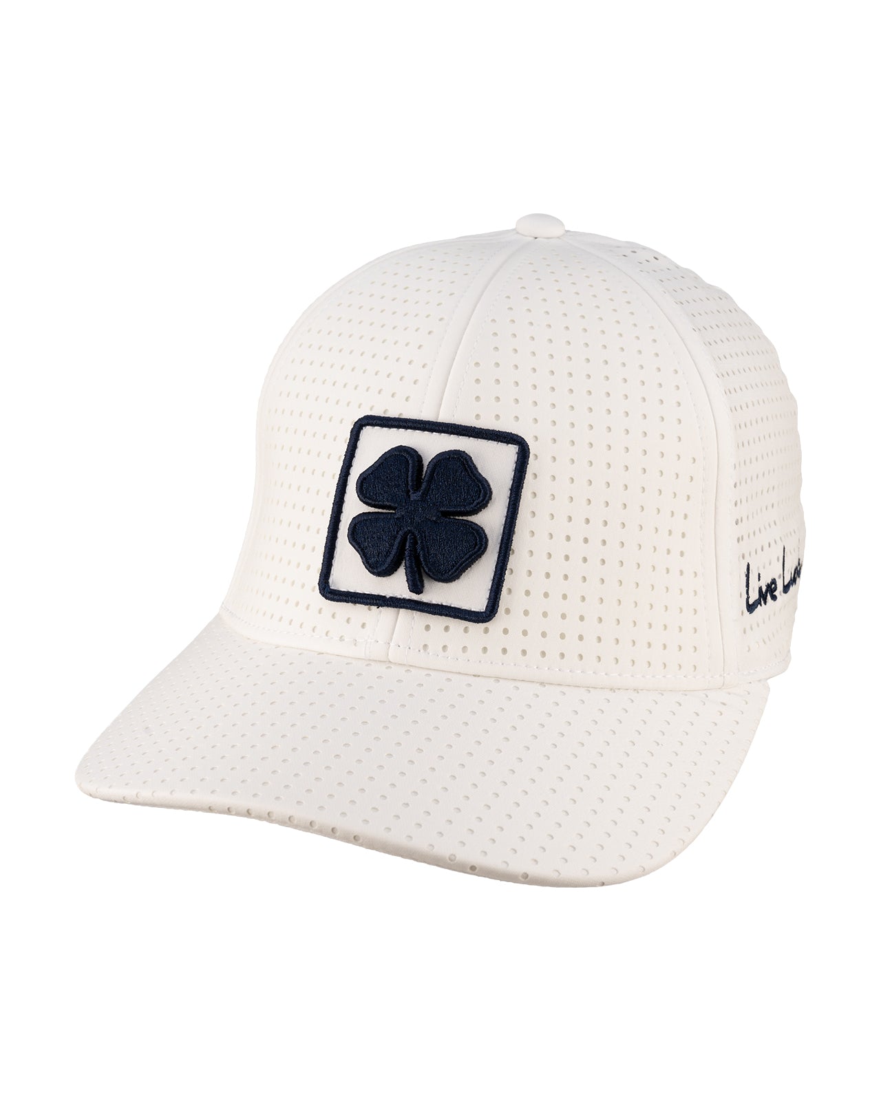 White perforated hat from Black Clover featuring USU Aggies logo