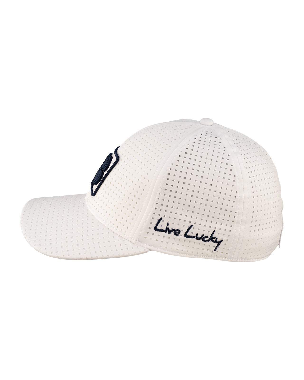 White perforated hat from Black Clover featuring USU Aggies logo