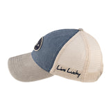 Grey and blue two tone vintage style hat from Black Clover featuring USU Aggies logo