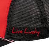 Red and Black two tone rope hat from Black Clover featuring Utah Utes Logo