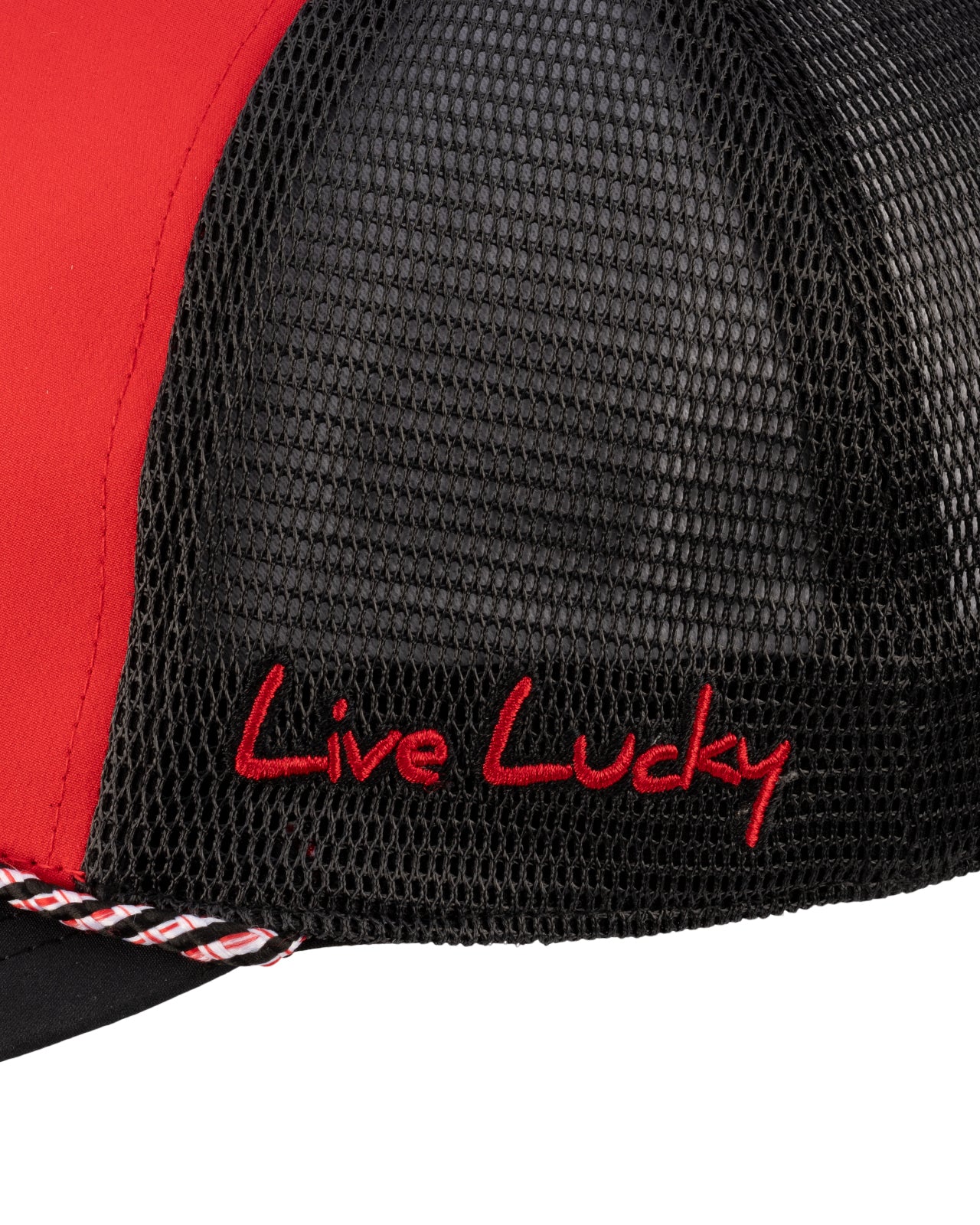 Red and Black two tone rope hat from Black Clover featuring Utah Utes Logo