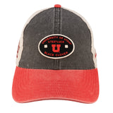 Red and Black two tone vintage style hat from Black Clover featuring Utah Utes Logo