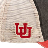 Red and Black two tone vintage style hat from Black Clover featuring Utah Utes Logo