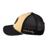 Tan and black two tone rope hat from Black Clover featuring Vanderbilt Commodores logo