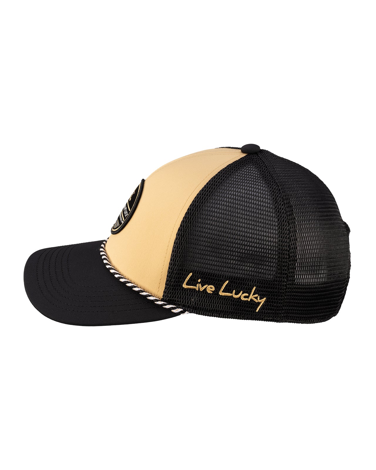 Tan and black two tone rope hat from Black Clover featuring Vanderbilt Commodores logo