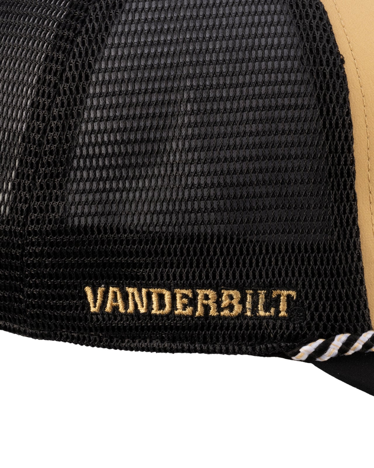 Tan and black two tone rope hat from Black Clover featuring Vanderbilt Commodores logo