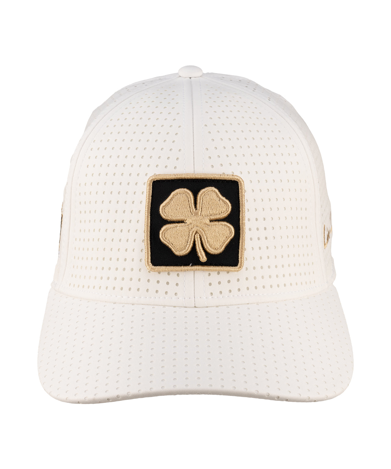 White perforated hat from Black Clover featuring Vanderbilt Commodores logo