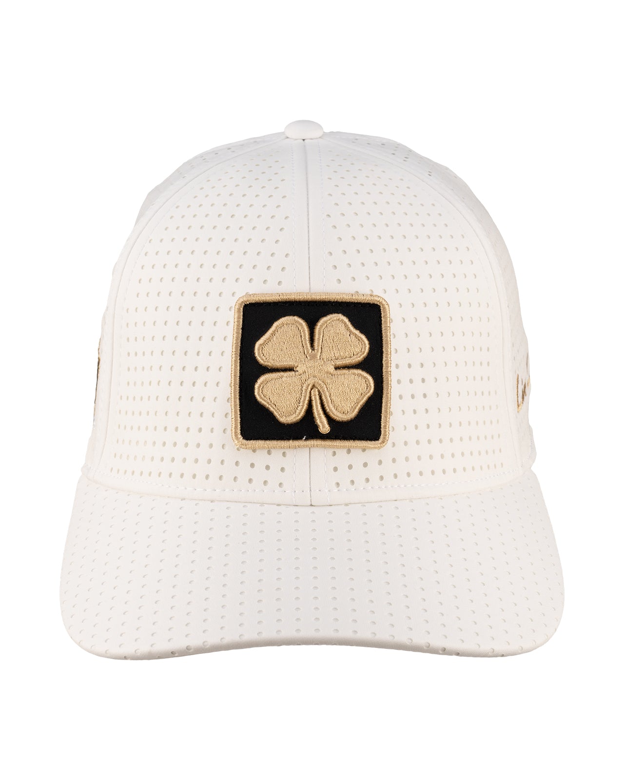 White perforated hat from Black Clover featuring Vanderbilt Commodores logo