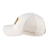 White perforated hat from Black Clover featuring Vanderbilt Commodores logo