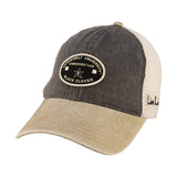 Grey and tan two tone vintage style hat from Black Clover featuring Vanderbilt Commodores logo