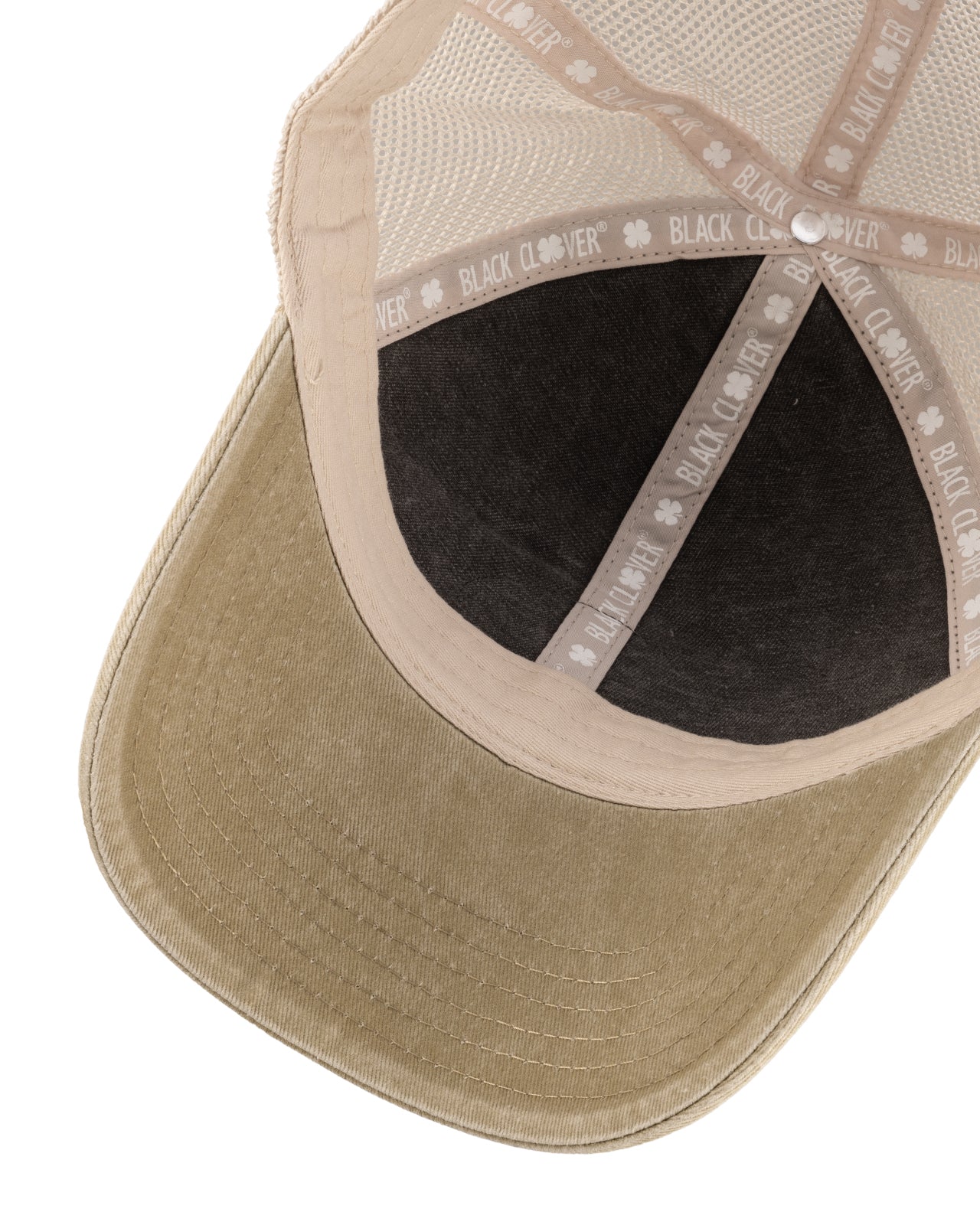 Grey and tan two tone vintage style hat from Black Clover featuring Vanderbilt Commodores logo