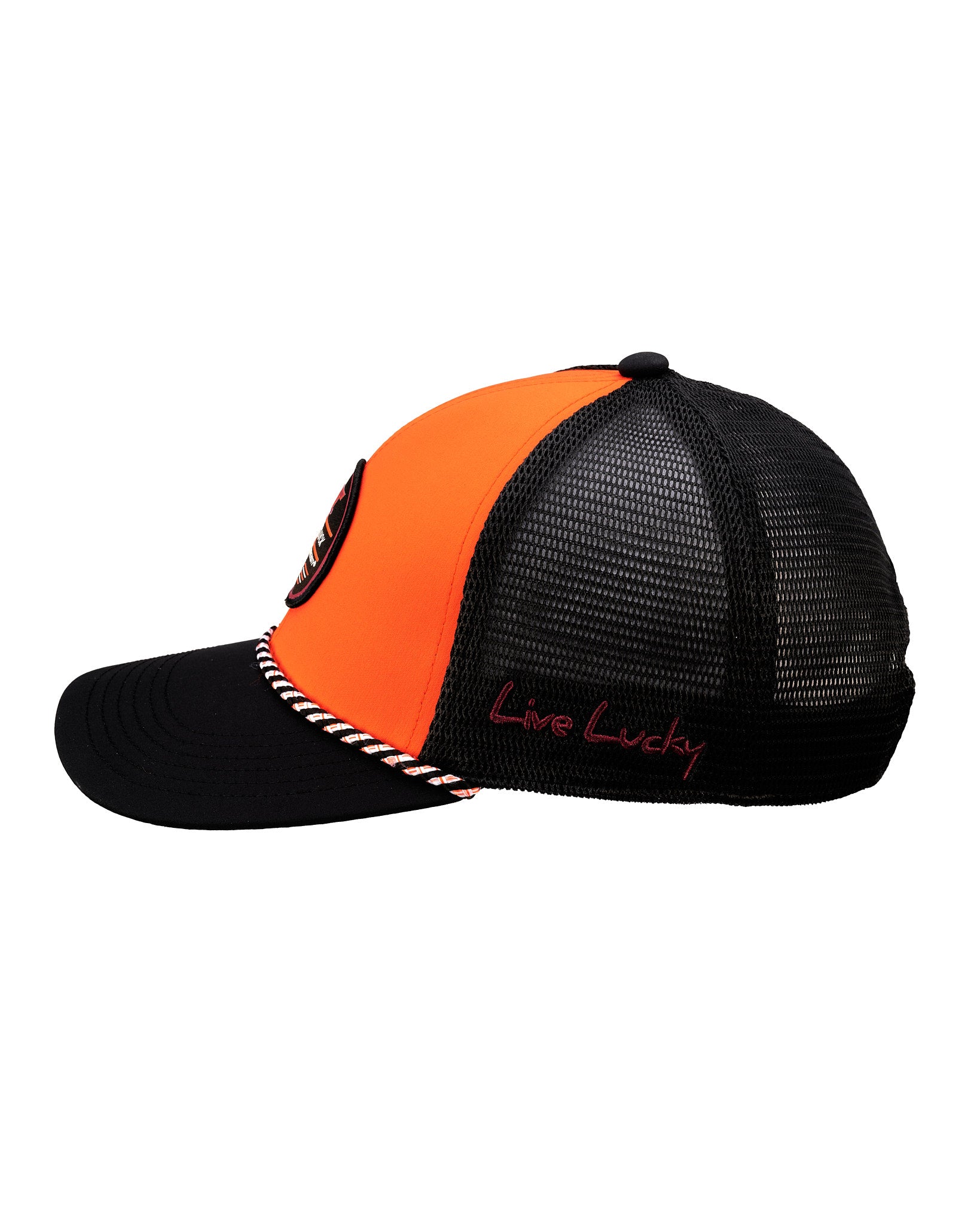 Orange and Black two tone rope hat from Black Clover featuring Virginia Tech Hokies logo