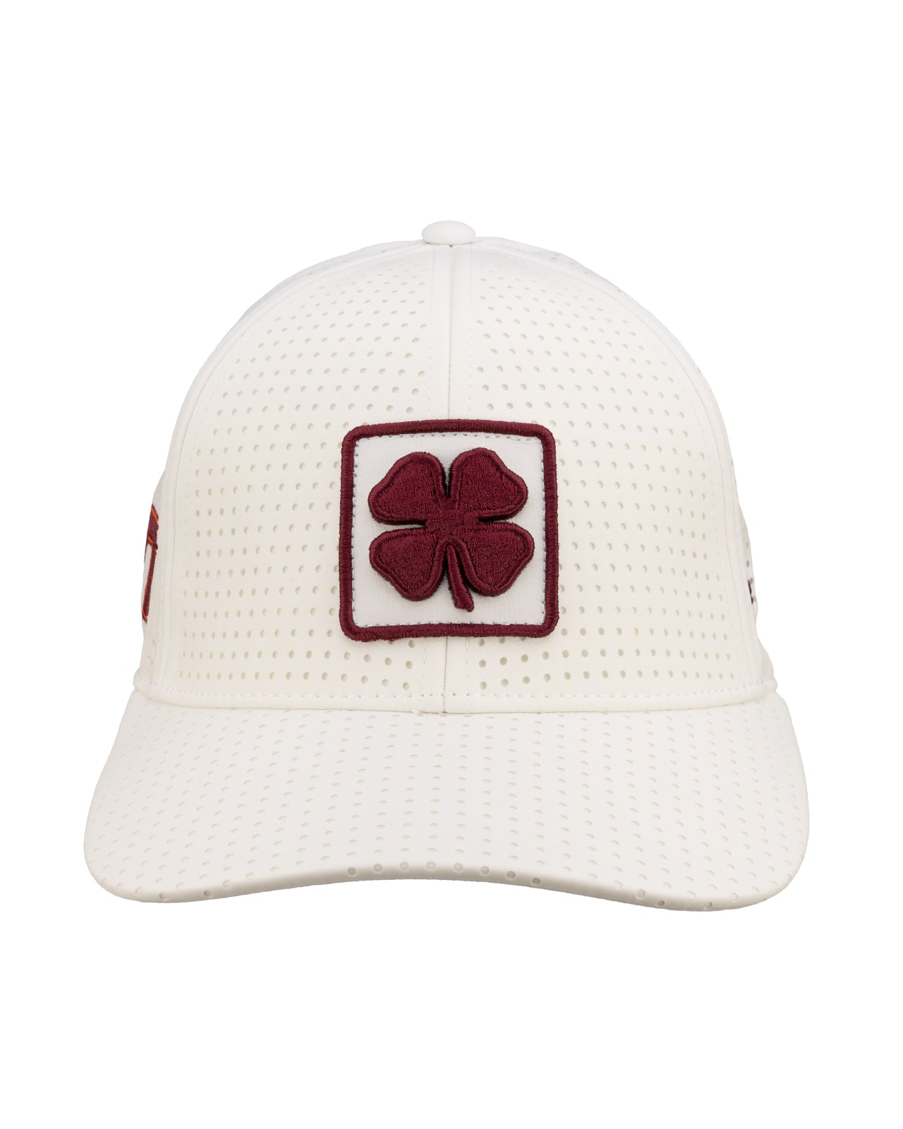 White perforated hat from Black Clover featuring Virginia Tech Hokies logo