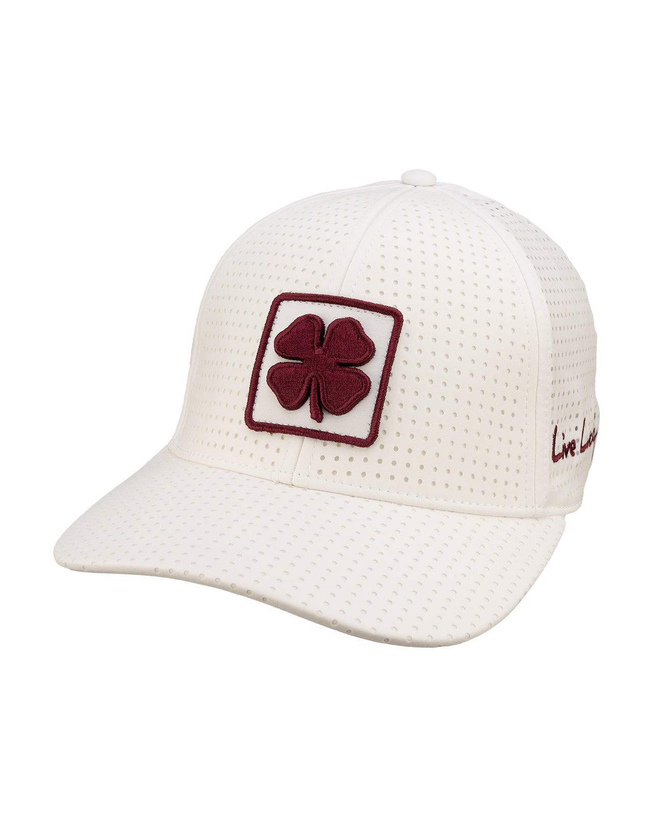 White perforated hat from Black Clover featuring Virginia Tech Hokies logo